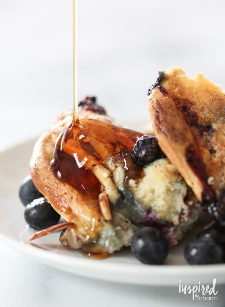Blueberry Almond Pancake Pudding | inspiredbycharm.com