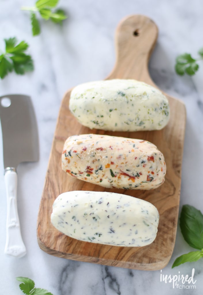 trio of Homemade Herb Butters