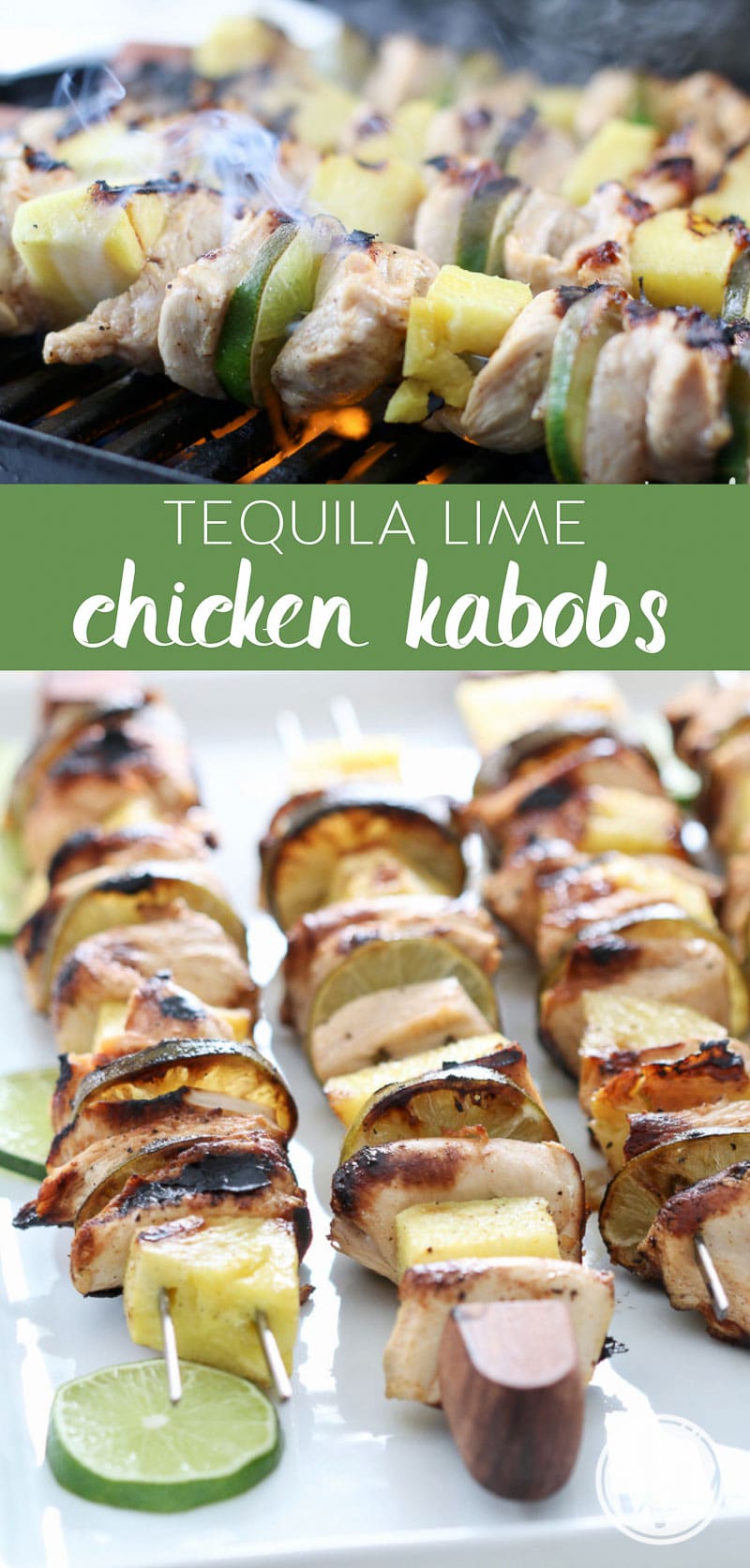 Tequila Lime Chicken Kabobs add unique flavor to summertime grilling! #kabobs #chicken #tequila #lime #recipe