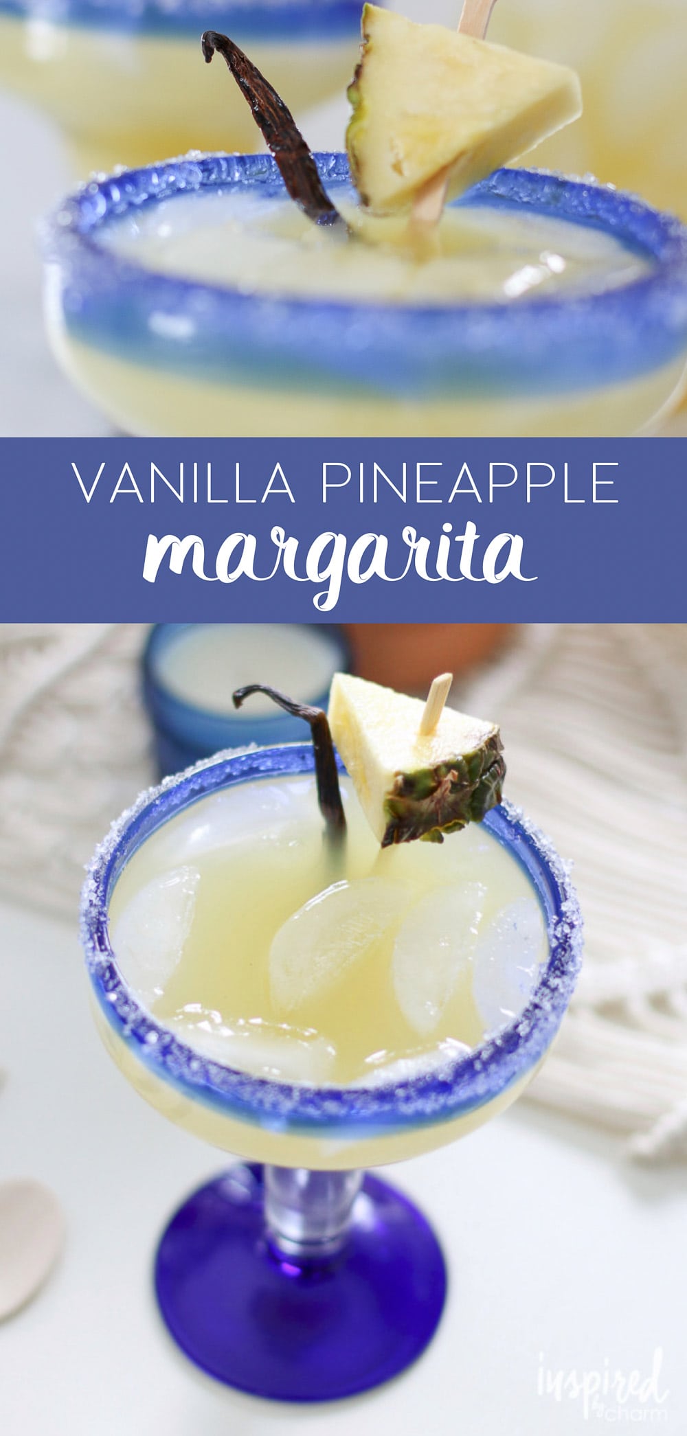 This Vanilla Pineapple Margarita is a sweet and tropical take on the classic. The flavors blend perfectly to create a really unique and delicious cocktail recipe. #vanilla #pineapple #margarita #recipe #cocktail #pineapplemargaritas