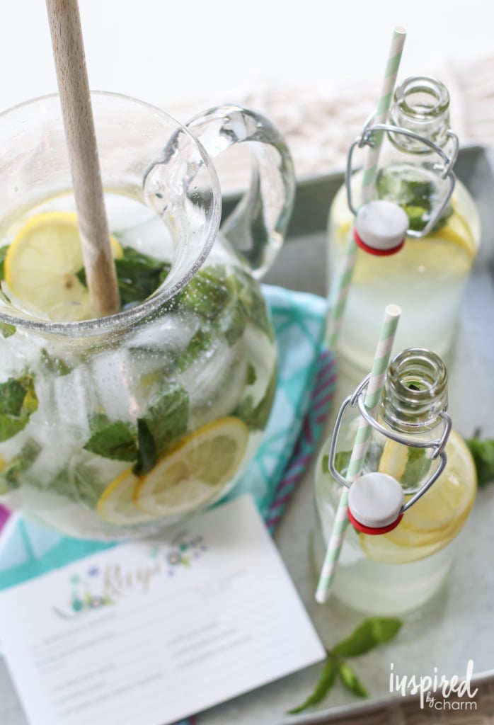 Sparkling Mint Lemonade | inspiredbycharm.com
