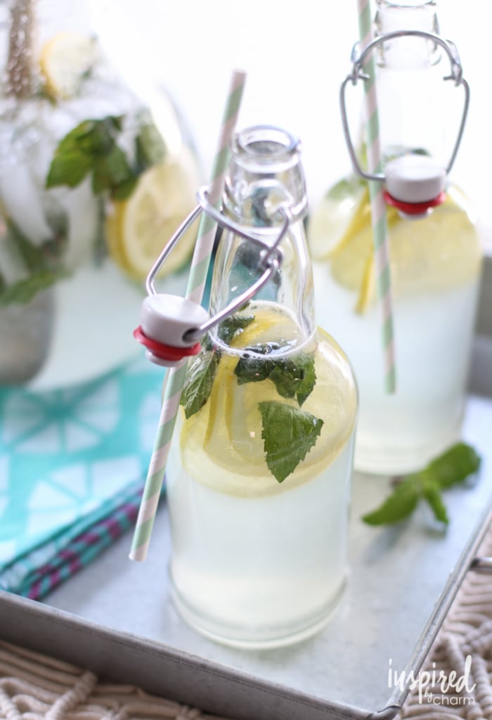 Sparkling Mint Lemonade | inspiredbycharm.com