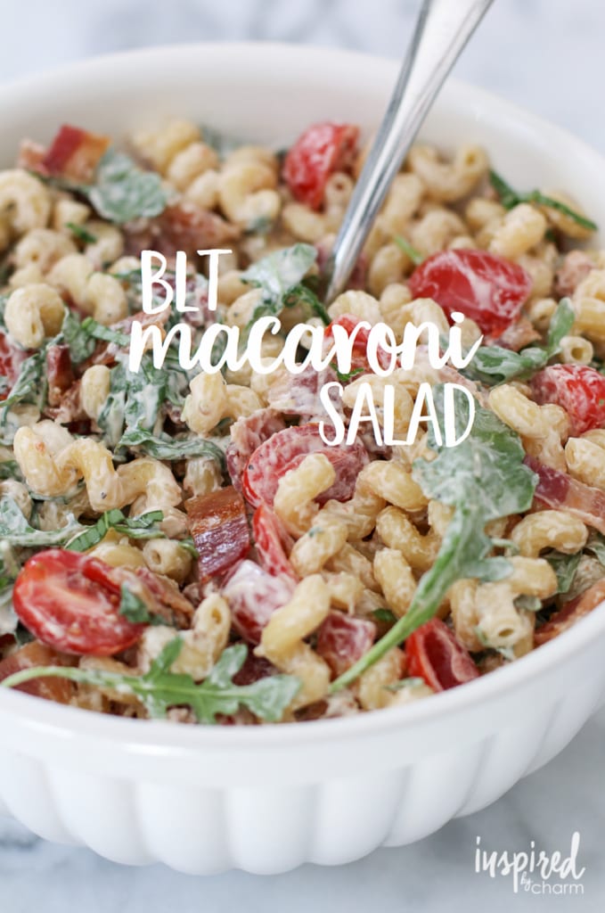 BLT Macaroni Salad | inspiredbycharm.com
