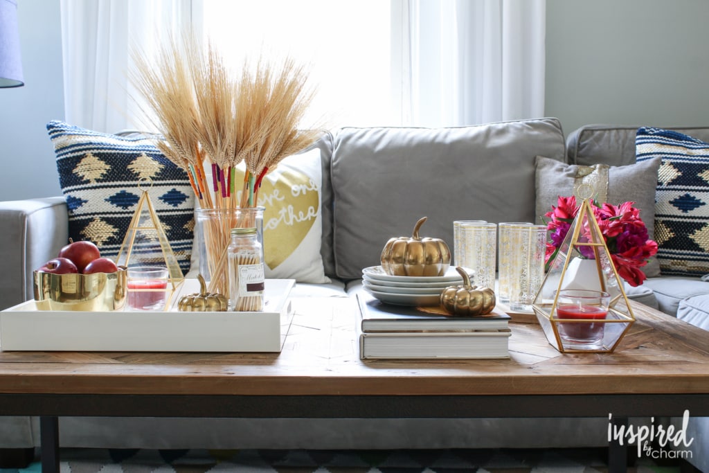 5 Tips for an Eclectic Fall Coffee Table | inspiredbycharm.com