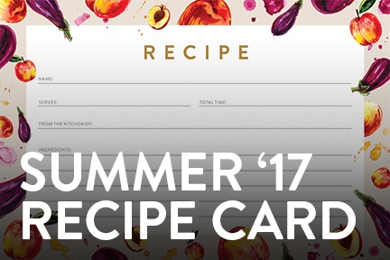 Summer Recipe Card