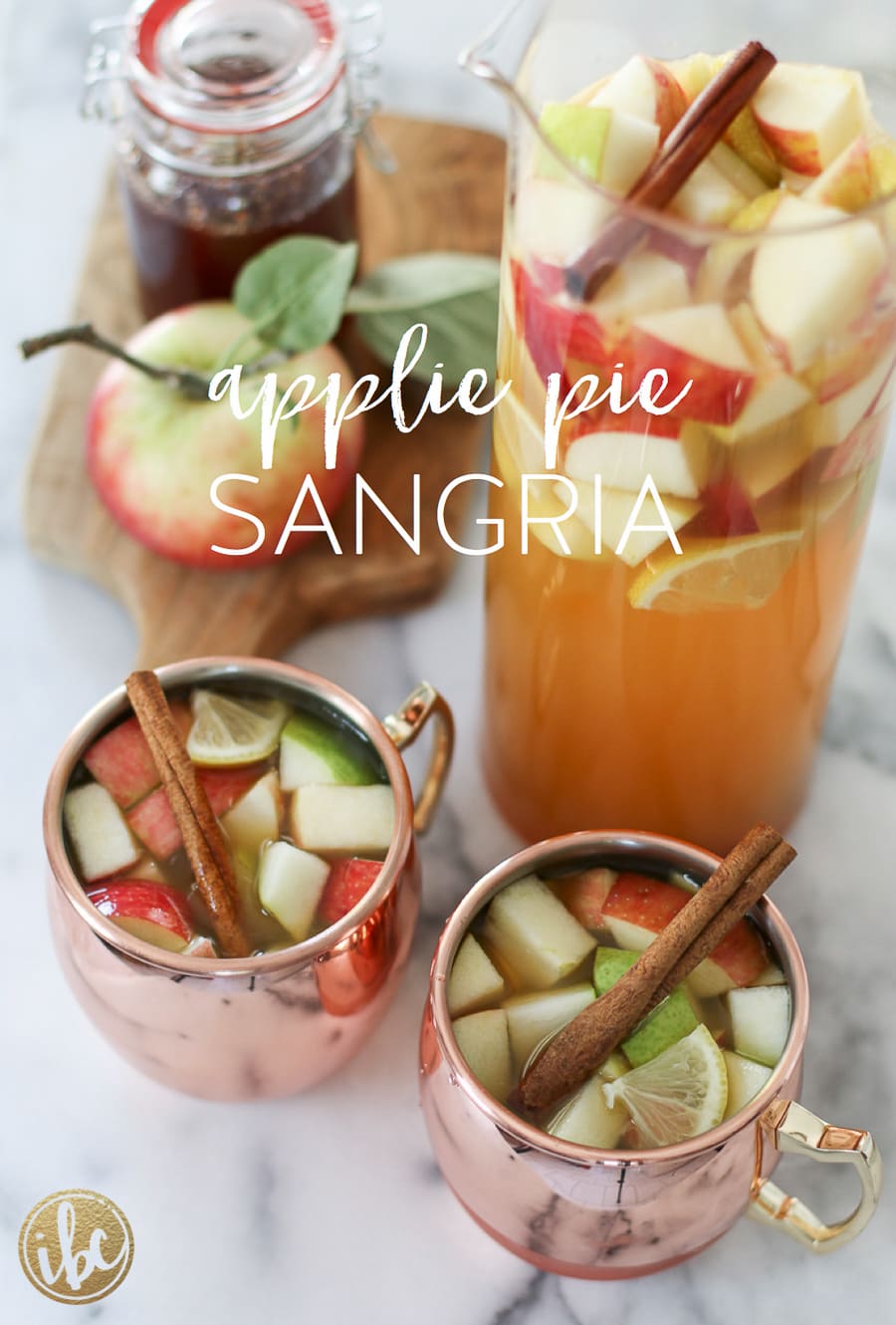 Apple Pie Sangria | inspiredbycharm.com