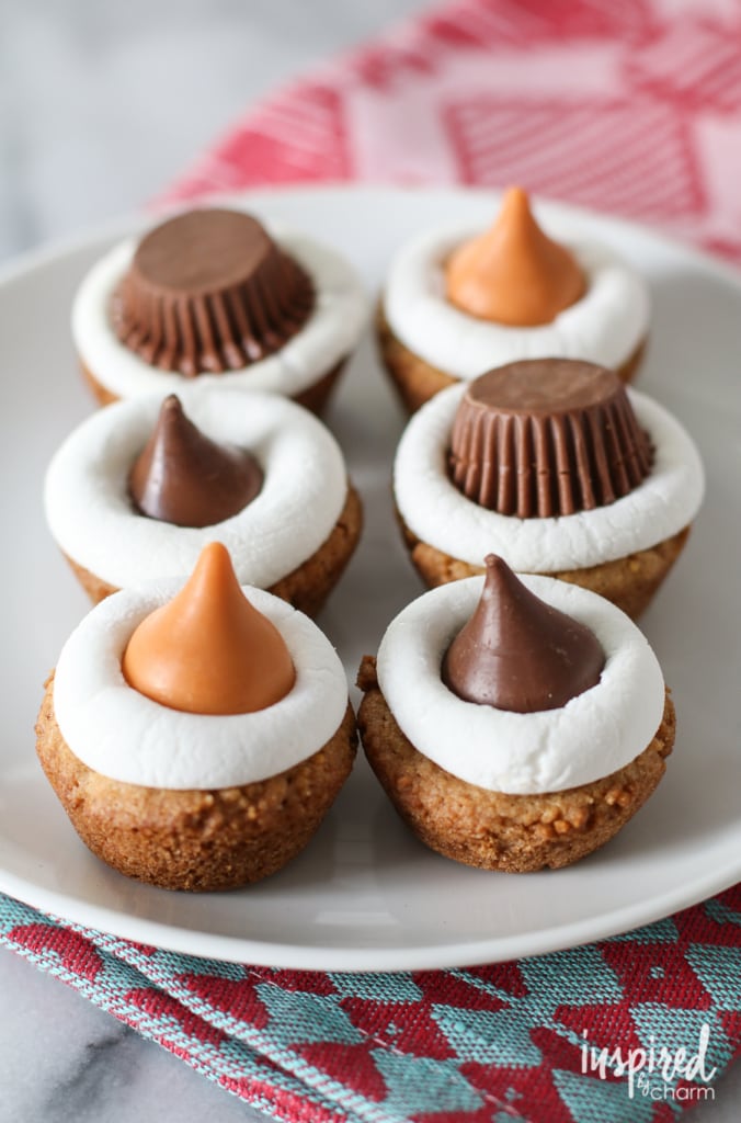 S'mores Cookie Cups #smores #cookie #cookies #recipe #halloween #treat #snack