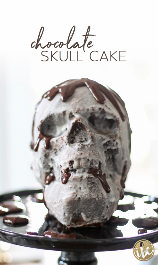 Chocolate Skull Cake | inspiredbycharm.com