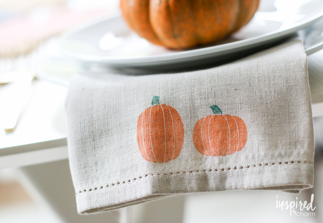 Beautiful DIY Stamped Napkins for Chic Entertaining