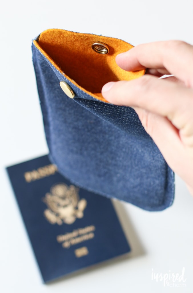 DIY No-Sew Passport Cover | inspiredbycharm.com