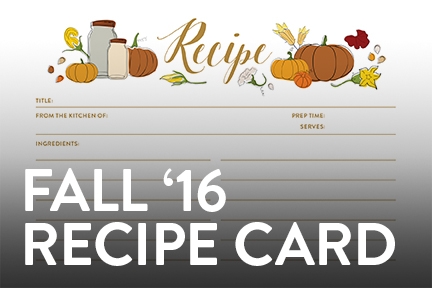 Autumn Recipe Card