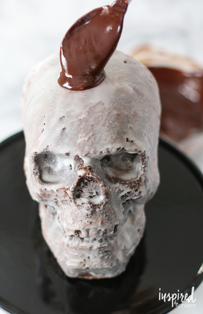 Chocolate Skull Cake | inspiredbycharm.com