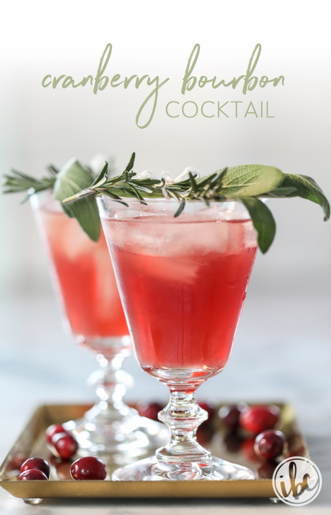 Wine glass with cranberry cocktail