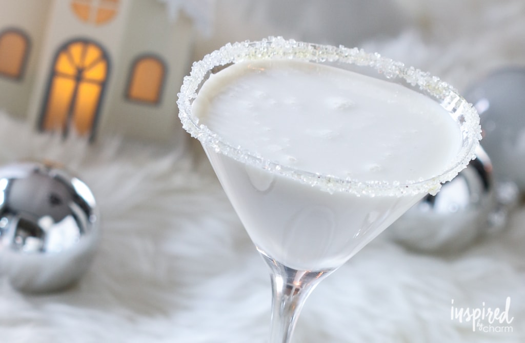 White Christmas Martini Holiday Cocktail