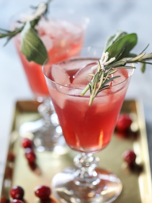 Festive Cranberry Bourbon Cocktail