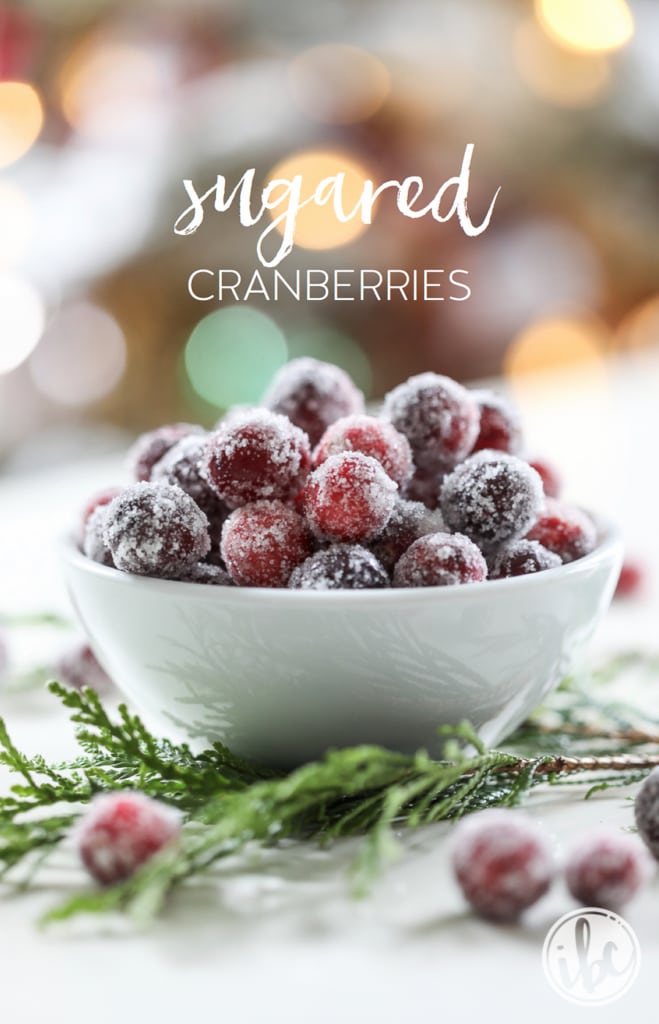 Sugared Cranberries and Gingerbread House Cake | inspiredbycharm.com #IBCholiday