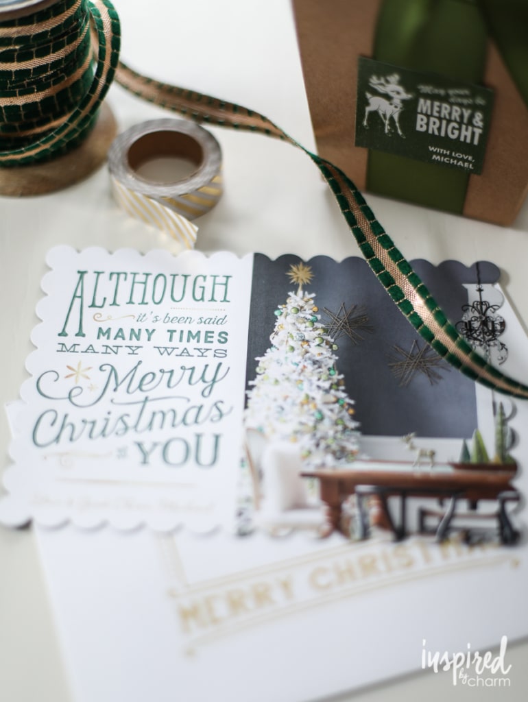 Personalized Holiday Gift Wrap Ideas | inspiredbycharm.com