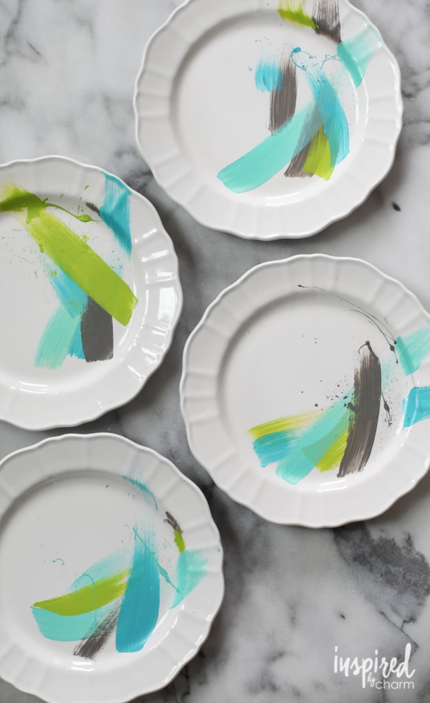 Brushstroke Painted Plates: Part 2 | Inspired by Charm