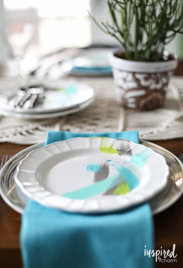 Brushstroke Painted Plates: Part 2 | Inspired by Charm