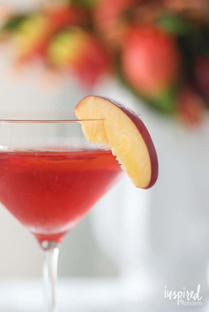 Peach Cosmopolitan martini cocktail recipe