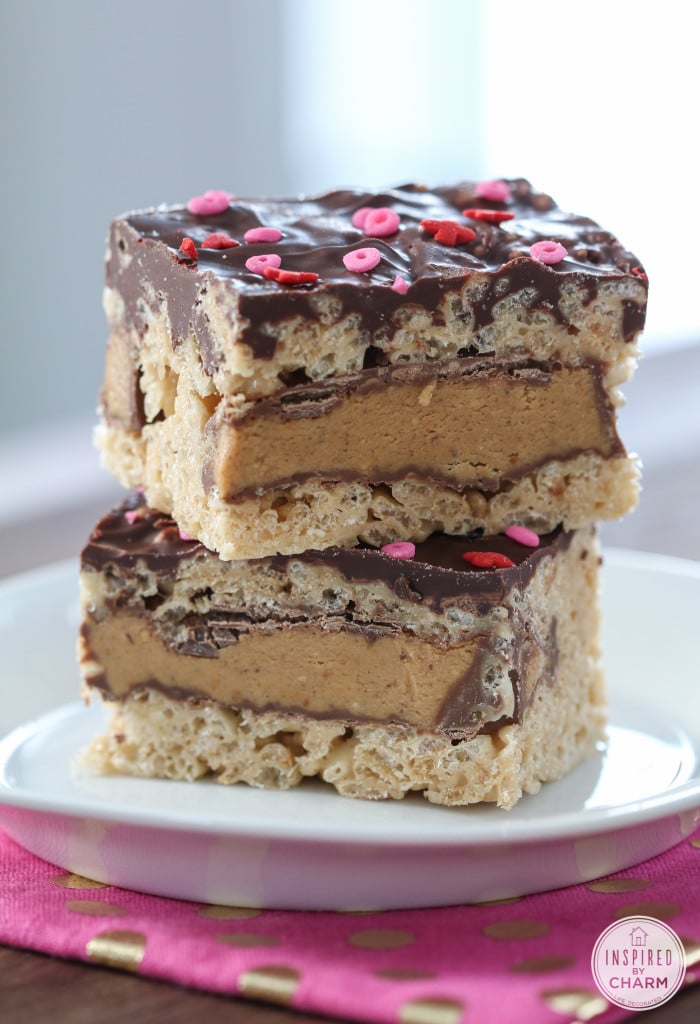 Peanut Butter Cup Rice Krispies Treats - 10 Recipes to Celebrate Valentine's Day