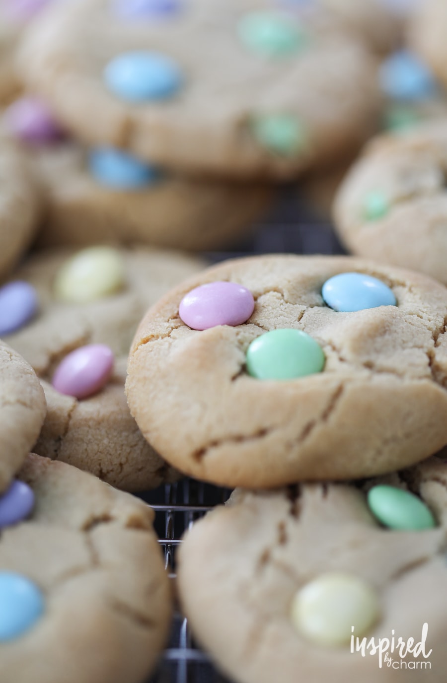 Soft Peanut Butter Cookies for Spring and Easter - peanut butter and chocolate cookie dessert recipe