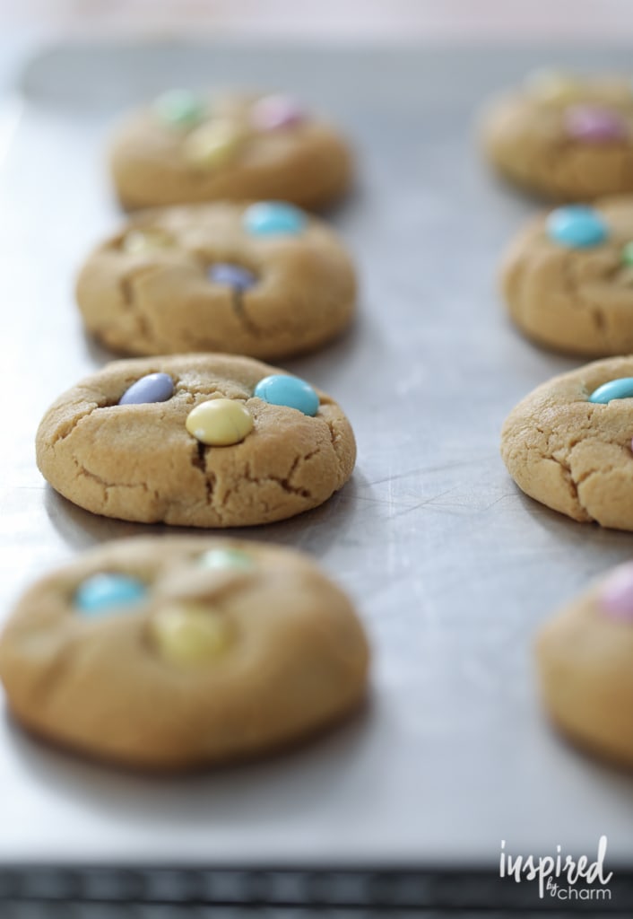 Soft Peanut Butter Cookies for Spring and Easter - peanut butter and chocolate cookie dessert recipe 