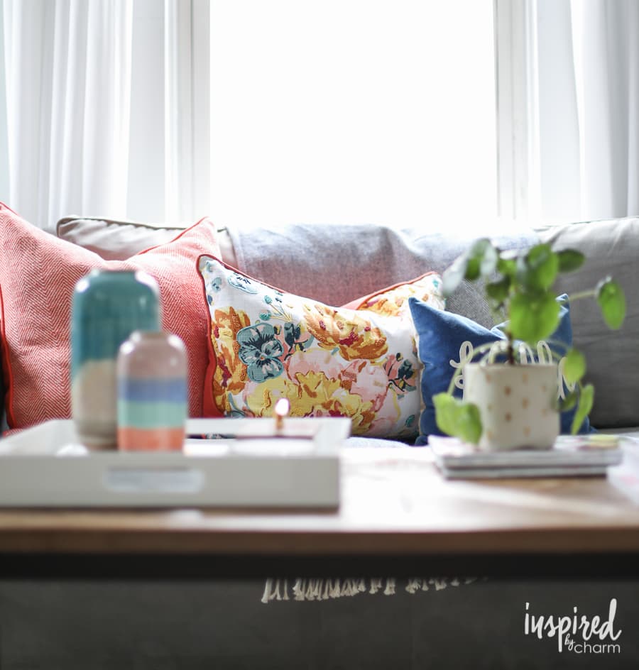 Tips for updating your living room for Spring! - Spring Living Room Refresh | Inspired by Charm