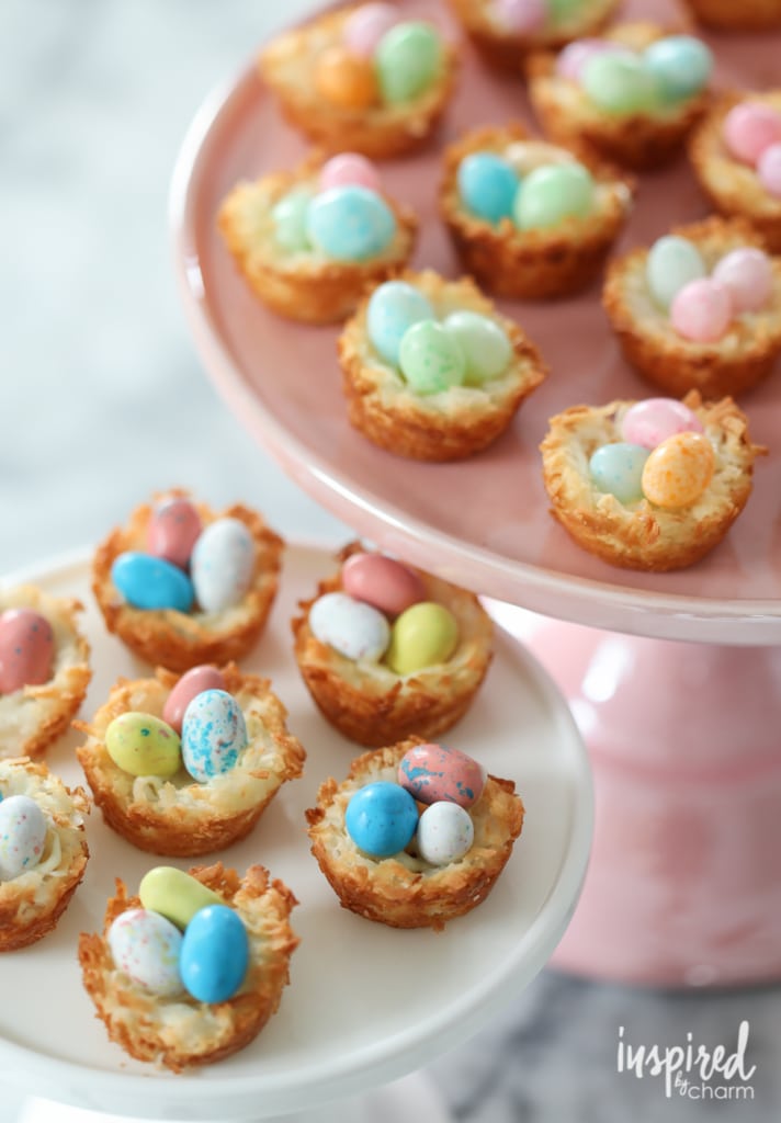 Coconut Macaroon Nests a classic dessert recipe for celebrating spring and Easter | Inspired by Charm