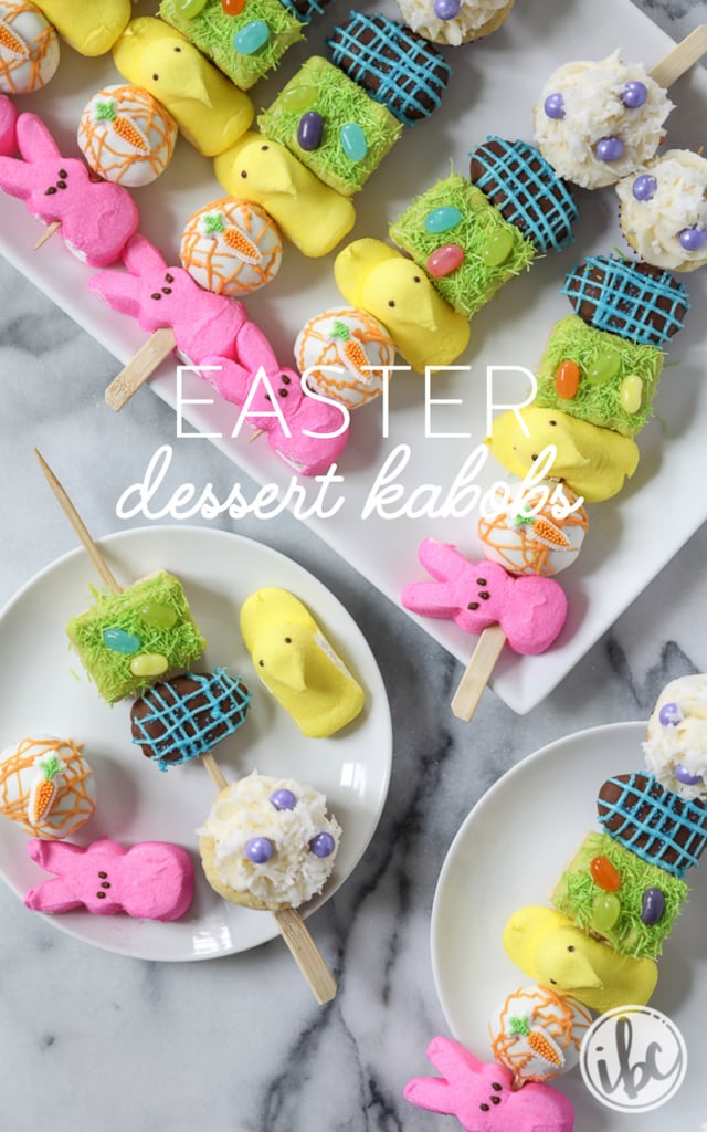 Easter Dessert Kabobs - Spring / Easter rainbow dessert recipe ideas | Inspired by Charm