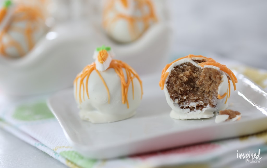 Carrot Cake Truffles for spring and Easter dessert - carrot cake pops | Inspired by Charm