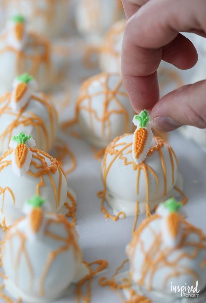 Carrot Cake Truffles for spring and Easter dessert - carrot cake pops | Inspired by Charm