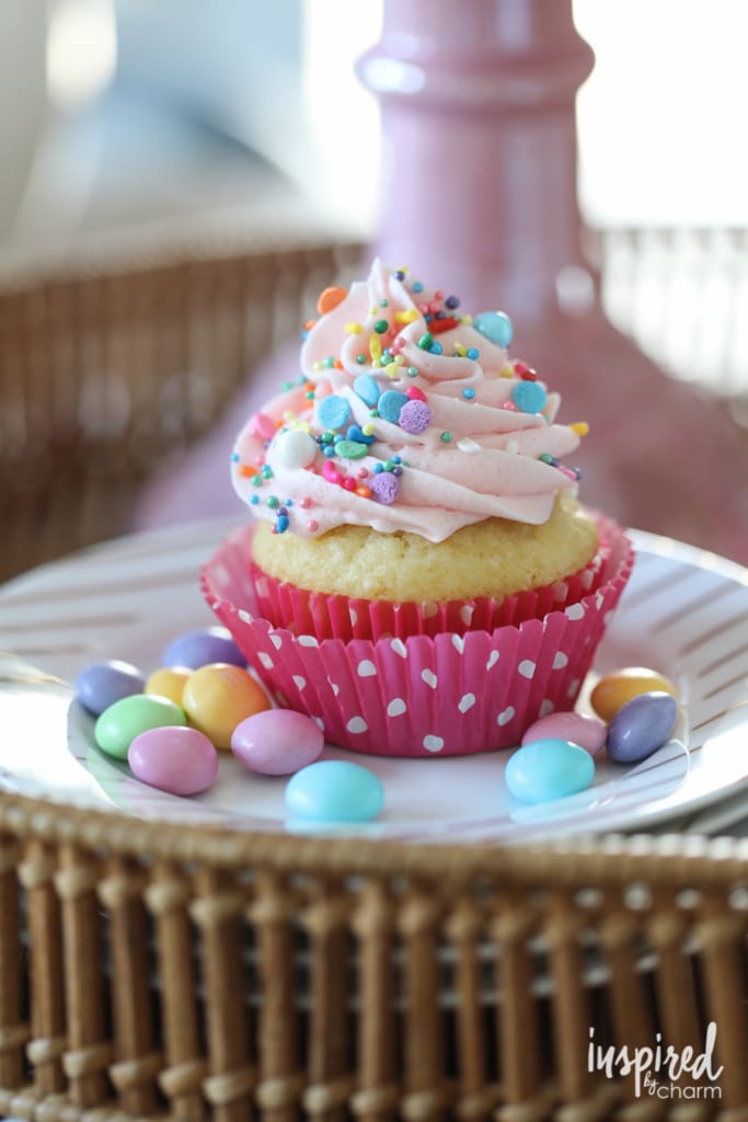 Surprise-Inspired Spring Cupcakes - cupcake dessert recipe for Spring and Easter #surpriseinside #spring #easter #cupcake #dessert #recipe #cake