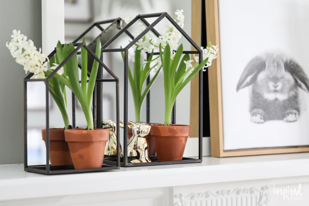 Modern Farmhouse Mantel Decor Ideas for Spring Decorating | Inspired by Charm