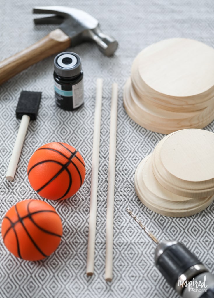 DIY Cupcake Stand - DIY Basketball Entertaining Ideas | Inspired by Charm