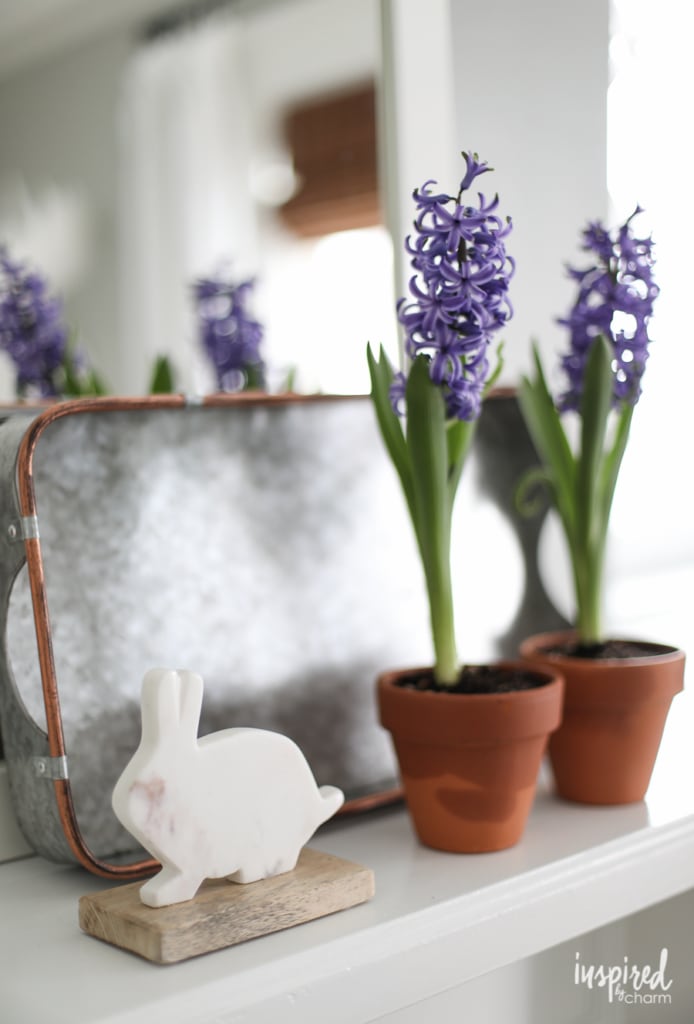 Modern Farmhouse Mantel Decor Ideas for Spring Decorating | Inspired by Charm