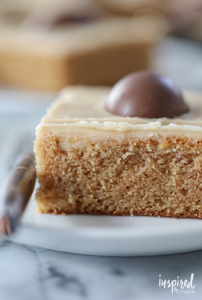 Peanut Butter Sheet Cake - easy and delicious peanut butter cake recipe for any celebration | Inspired by Charm