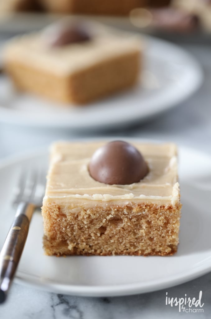 Peanut Butter Sheet Cake - easy and delicious peanut butter cake recipe for any celebration | Inspired by Charm