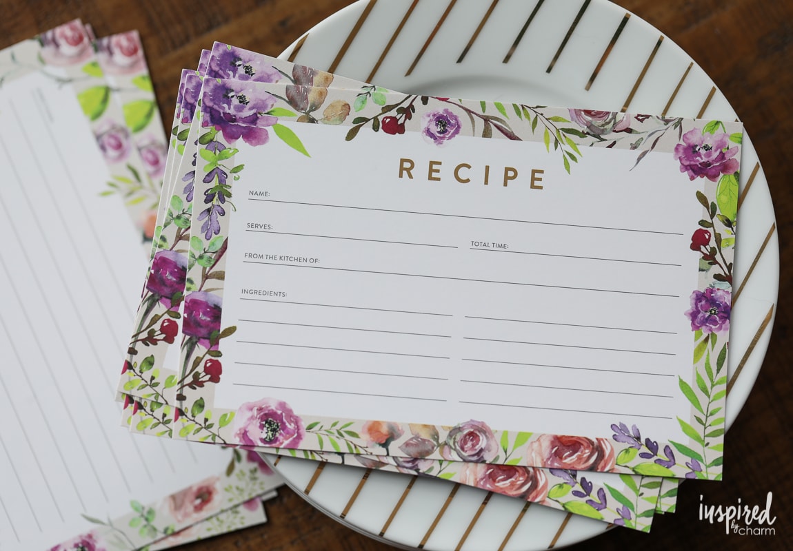 Free Spring Recipe Card Printable Download | Inspired by Charm