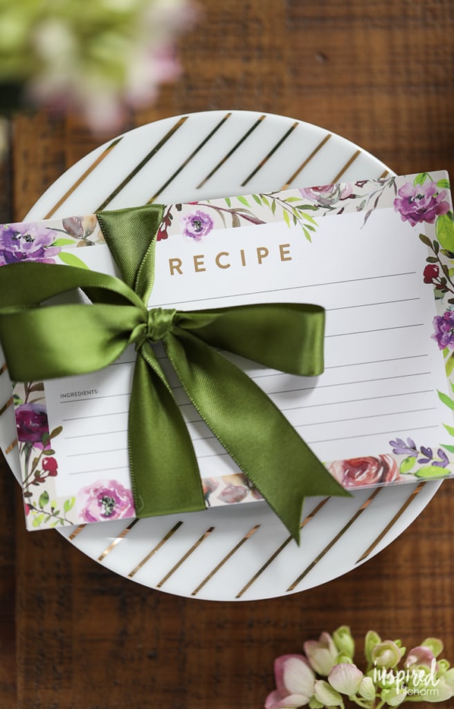 Free Spring Recipe Card Printable Download | Inspired by Charm