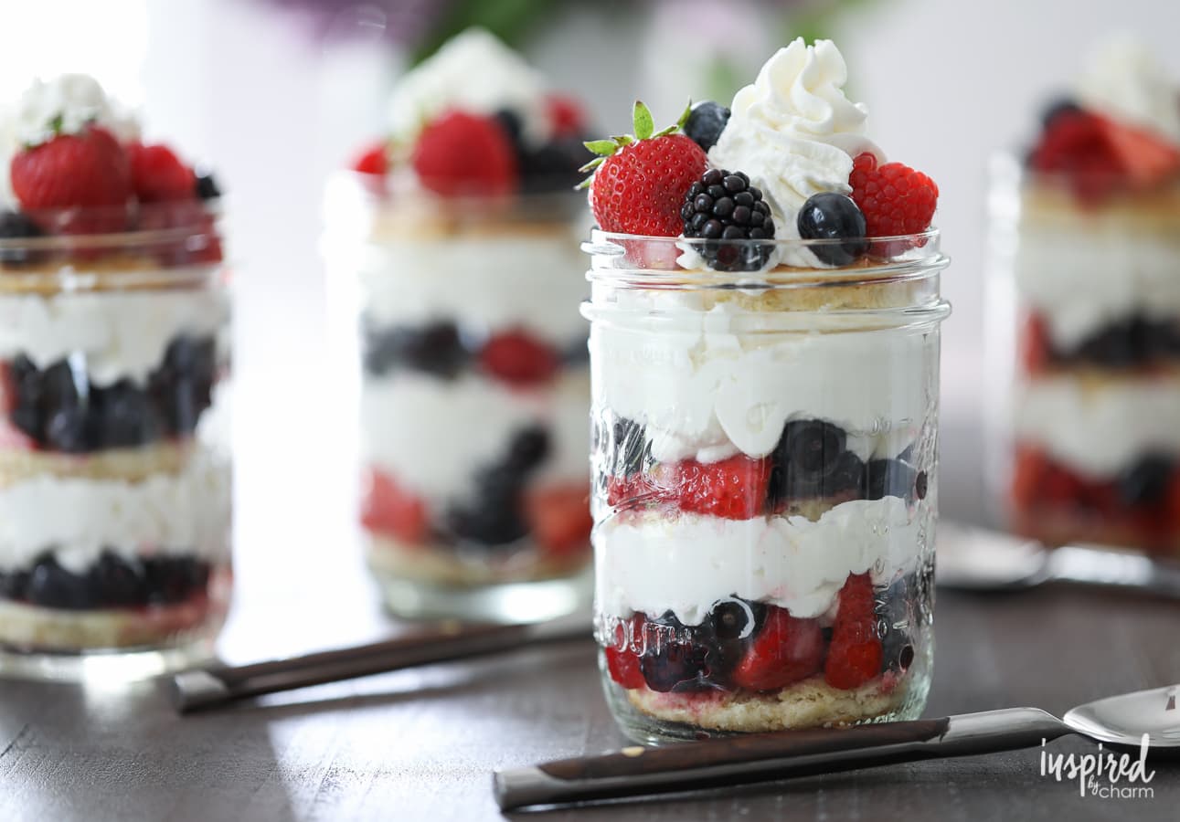 Mixed Berry Shortcakes with Homemade Whipped Cream