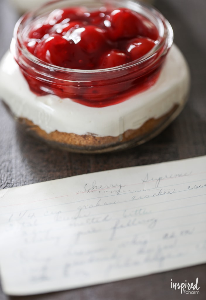 Mason Jar Cherry Supreme - classic summer dessert recipe | Inspired by Charm