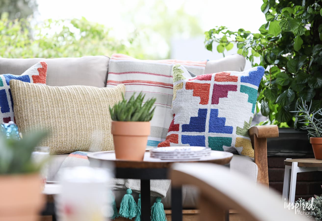 Colorful Summer Porch Styling