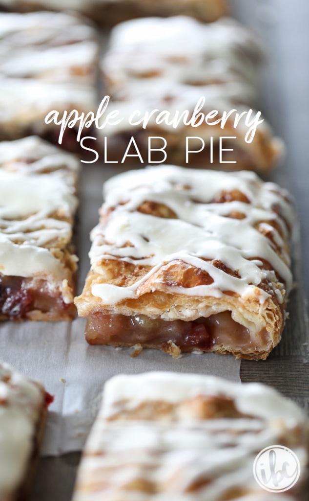This Apple Cranberry Slab Pie is the perfect fall dessert. It's easy to make and the flavor combination is delicious.