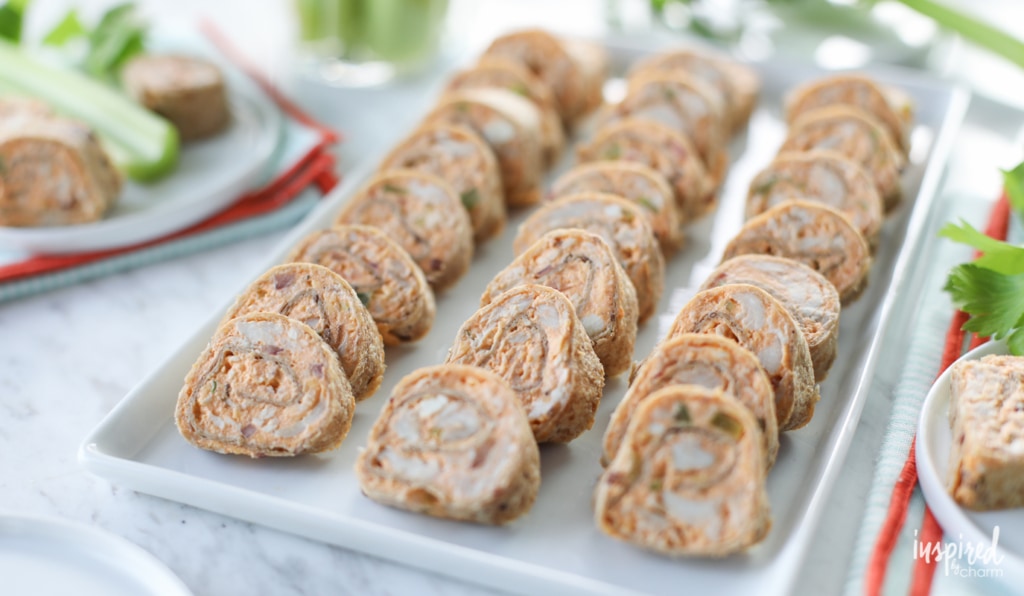 Buffalo Chicken Roll-Ups: An easy appetizer recipe for any party or celebration. | Inspired by Charm