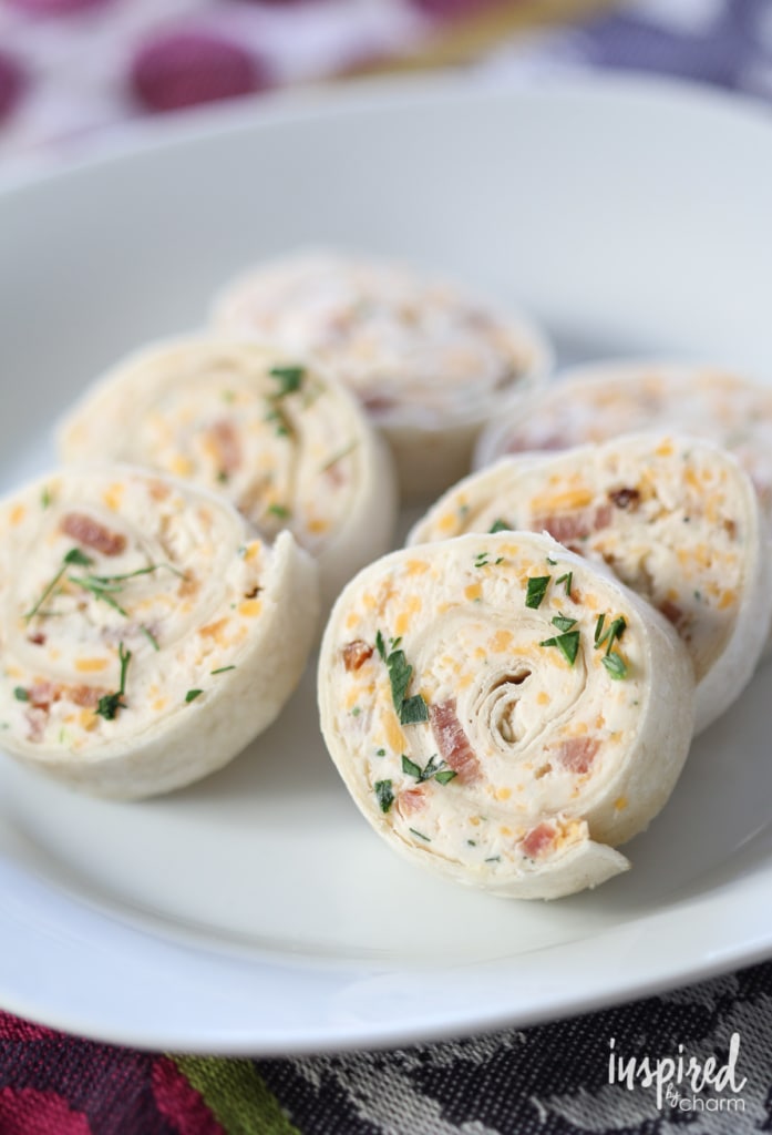 tortilla roll-ups with bacon and cheese