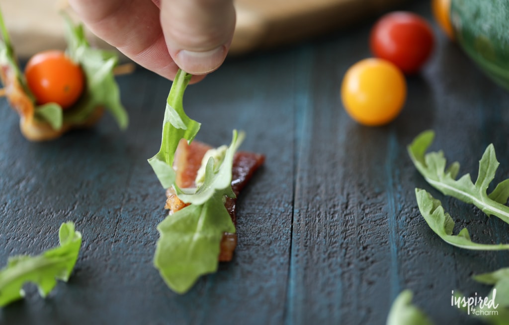 These Avocado-Pesto BLT Bites make the perfect appetizer for any party.