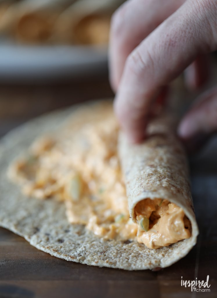 Buffalo Chicken Roll-Ups: An easy appetizer recipe for any party or celebration. | Inspired by Charm 