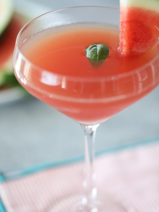 Watermelon Basil Cocktail