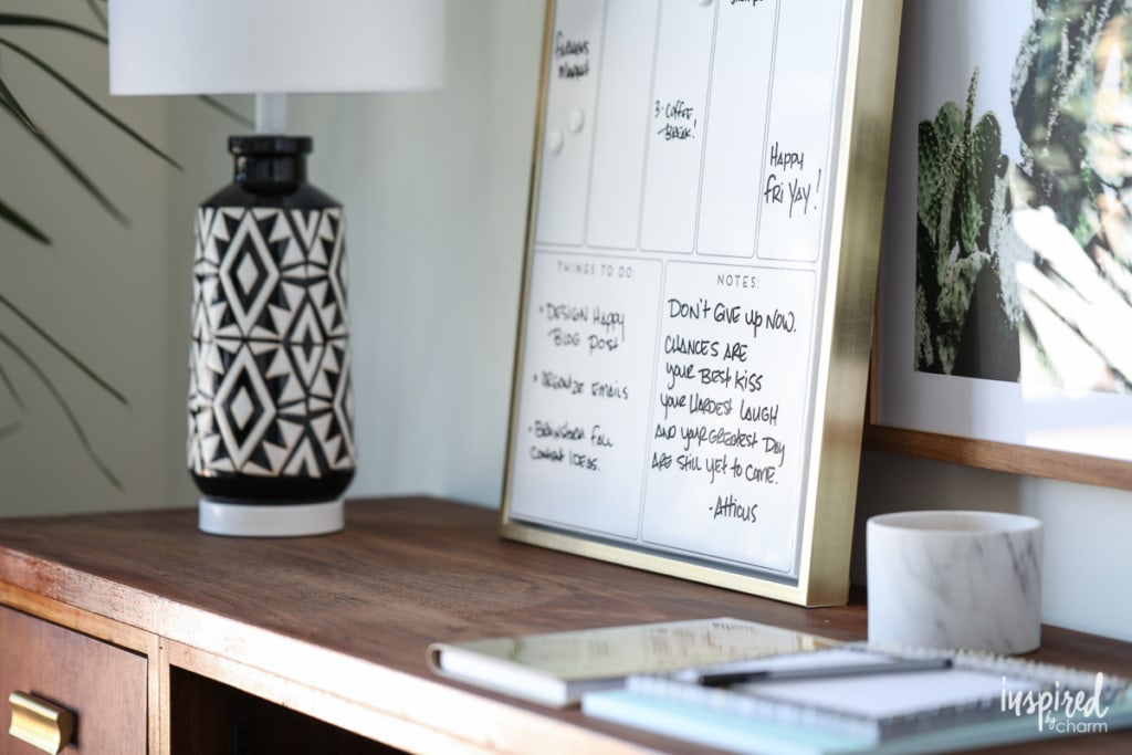 Tips and ideas for Decorating a Home Office | Inspired by Charm